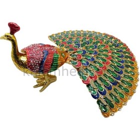 Resim Swarovski Taşlı Tavus Kuşu - Gizli Hazneli Masaüstü Hediyelik Süs 