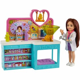 Resim Nessiworld Barbie Chelsea Meslekleri Öğreniyor Veteriner Oyun Seti HGT12 