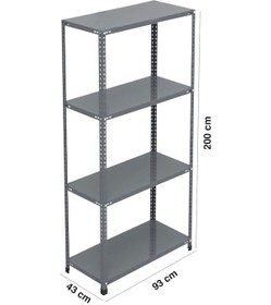Resim Uzmangrupraf Uzman Grup Raf 4 Kat 2 Metre Çelik Raf-Depo Rafı-Arşiv Rafı 