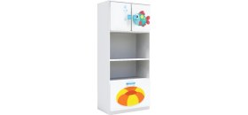 Resim Woody Life 2 Kapaklı 2 Çekmeceli Çocuk Odası Anaokulu Kreş Dolap Deniz Temalı 