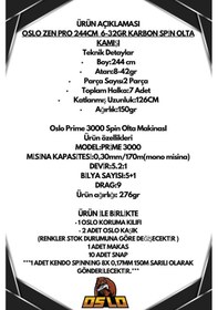 Resim Oslo Zen Pro 244cm 6-32gr Oslo Prime 3000 Spin Olta Seti Standart 