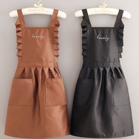 Resim 1 adet Ruffled Prenses Tarzı Çorap Çorabı Çift Cep ile - Ticari, Restoran, Otel, Barista ve Bahçe Kullanımı için Çok Yönlü Hizmetçi Elbisesi - Dayanıklı Diğer Malzemeler 