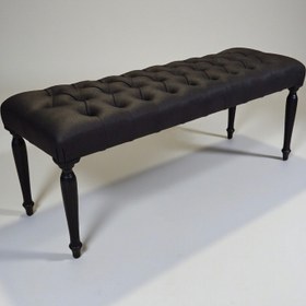 Resim Retro Kapitone Ahşap Bank - 90x40 