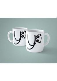 Resim Y Harfi Panda Alfabe Baskılı Kupa Bardak 