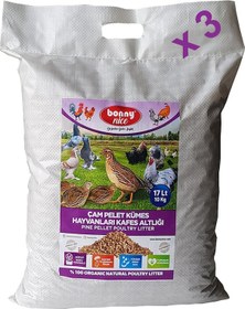 Resim Bonny Nice Organik Kümes Hayvanları Kafes Altlığı 10KG 17 L x 3 