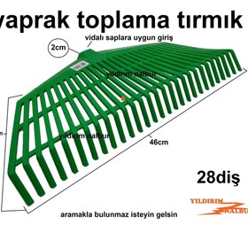 Resim yıldırım nalbur Yaprak Toplama Aparatı Tırmık Plastik 28 Diş Bahçe Tırmık Kalite 