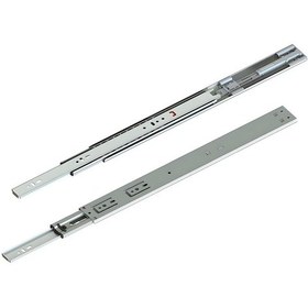 Resim En 43 Mm Frenli Teleskopik Bilyalı Çekmece Rayı Kaplamalı - 50 Cm 1 Takım Metalik 