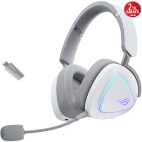 Resim ASUS ROG Delta II Beyaz RGB 7.1 Kablolu/Kablosuz Kulak Üstü Oyuncu Kulaklığı 