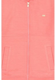 Resim U.S. Polo Assn. Kız Çocuk Neon Pembe Fermuarlı Örme Hırka 50317869-VR105 