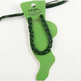 Resim Gld-spt- Renkli Örgülü Vinlex İp Halhal-yeşil 