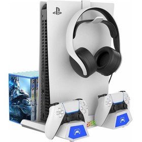 Resim Cbtx Ps5 Slim / Ps5 Oyun Disk Kulaklık Depolama Şarj Dock 