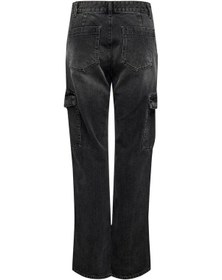 Resim Only 15315738 Onljune Hw Cargo Dnm Dot117 Kadın Jean Pantolon Washed Black 