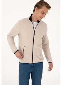 Resim U.S. Polo Assn. Erkek Regular Fit Taş Polar Örme Hırka 50313779-VR049 