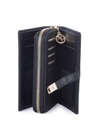 Resim Nas Bag Kadın Orta Boy Kartlık Kağıt Para Ve Bozuk Para Tasarımına Sahip Siyah Lopez 16x9 Cm Siya 