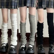 Resim Kadınlar için Lolita Stili Uzun Bacaklı Sıcaklar - Yumuşak Polyester, Beyaz Ribana Kolluklar, Tüm Mevsim Rahatlığı, Sadece Elde Yıkama, Sonbahar Kış Ayak Kapağı, Bot Kapağı, Sonbahar Kış Giyim, Moda İleri Çoraplar, Dayanıklı Çoraplar 