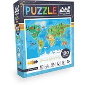 Resim Neverland Hayvan Dünya Haritası 100 Parça Puzzle NL412 
