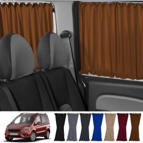 Resim Oto Pandami Fort Tourneo Courier 2014+ Uyumlu Taba Raylı Oto Perde Takımı 