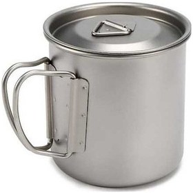 Resim Pazly Ultralight Titanyum Bardak Taşınabilir Saplı 300/400/450/750ml Gümüş Gümüş 