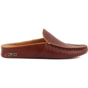 Resim Sail Lakers - Kızıl Kahve Deri Erkek Ev Terliği 110-547-X 
