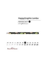 Resim Bruno Visconti "happy Graphix" Jumbo Kurşun Kalem 4b 3.5 MM Botanik 