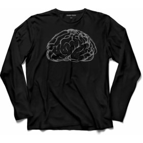 Resim Kendim Seçtim Insan Beyni Lütfen Beyin Kullan Zeka Hafıza Uzun Kollu Tişört Baskılı Çocuk T-Shirt 