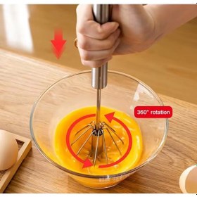 Resim Mybru Paslanmaz Çelik Pembe Yaylı Yarı Otomatik El Çırpıcısı 