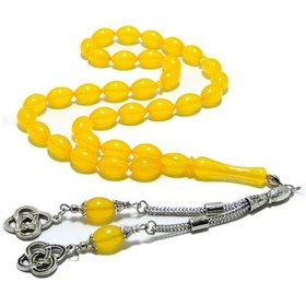 Resim Limon Sarısı Toz Kehribar Tesbih N11.9148 