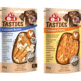 Resim 8in1 Tasties 2 Çeşit Karma Köpek Ödülü 85 Gr. X 2 Adet 