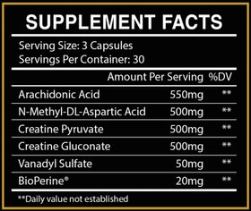 Resim Centurion Labz Warpath Maximizer Workout Creatine Complex Daa Aspartic acid + Vanadyl sulfate 90 Kapsül 