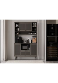 Resim Melura Kahve Köşesi 120 Cm %100 Mdf Çok Amaçlı Dolap Kumtaşı 