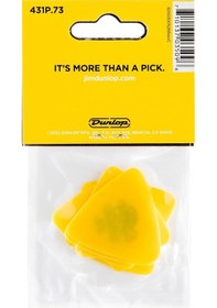 Resim Jim Dunlop 431p.73 Tortex Triangle Yellow 6'lı Paket Pena 0.73 Mm 