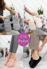 Resim Moda Frato Modafrato 3'lü Paket Kapalı Kadın Terlik Ev Terliği Paket Ürün 