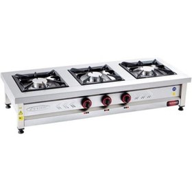 Resim CSA İnox Karacasan Endüstriyel Set Üstü Üçlü 3 Gözlü Lpg Tüplü Ocak 