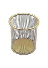 Resim Mas Kalemlik Metal Perforeli Silindir Gold Metal Kalemlik 