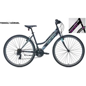 Resim Carraro 28J Carraro Actıve 282 Şehir Bisikleti - Mat Siyah Gri Mor - 40 Kadro 