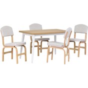 Resim VİLİNZE Ege Sandalye Avanos Ahşap Mdf Mutfak Masası Takımı - 70x120 Cm 