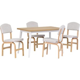 Resim VİLİNZE Ege Sandalye Avanos Ahşap Mdf Mutfak Masası Takımı - 70x120 Cm 