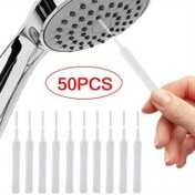 Resim 50 Mini Duş Temizleme Fırçası Duş Başlığı Anti-tıkanma Naylon Fırça Bilgisayar Klavyesi Temizleyici Telefon Deliği Toz Temizleme Aracı 