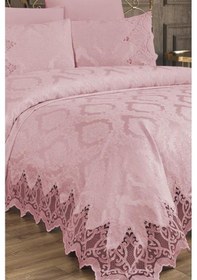 Resim Çeyiz Diyarı Bellisimo Çift Kişilik Pike Takımı Pudra (541550842) Pembe 