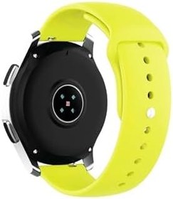 Resim Samsung Galaxy Watch 6 Classic 40-43-44-47mm Tam Uyumlu 20 mm Klasik Silikon Kordon Sarı 