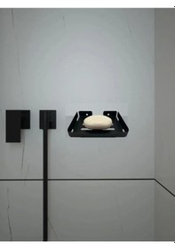 Resim Kitaro Kendinden Yapışkanlı Ve Vidalı Sabunluk Mat Siyah Çok Renkli 