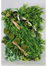 Resim Yapay Çiçek Deposu Yapay Dikey Bitki Hazır Duvar Paneli 55 Cm X 55 Cm Model 3 
