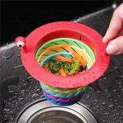 Resim Barkofix Lavabo Süzgeci Renkli 6 Kademeli Mutfak Gider Tıpası Lavabo Evye Süzgeci 