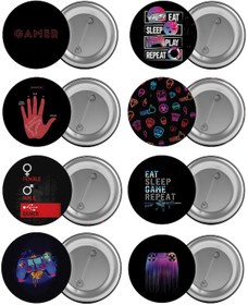 Resim Gamer Oyuncu Çanta Rozeti Seti 8 Adet En Büyük Boy 5.8Cm Iğneli B (537856112) 