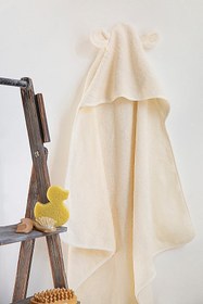Resim İrya Little Bear %100 Pamuk Kundak Krem 75x75 cm 