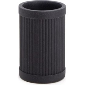 Resim Reçine Tezgah Üstü Diş Fırçalığı Siyah Siyah Renk 124X80X80 Mm 