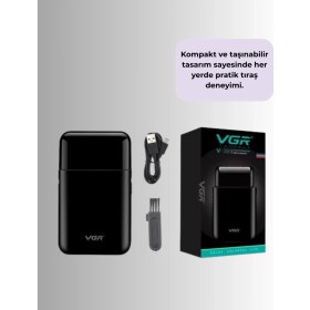 Resim Renklime Kart Tasarımlı Şarjlı Tıraş Makinesi | 2 Başlıklı Hassas Kesim 