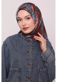 Resim Levidor Kristal Eşarp Esinti Desen Lacivert Gri Lacivert - Gri 