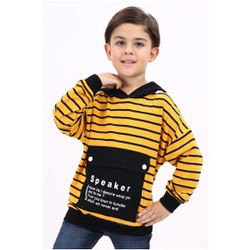 Resim Toontoy Kids Toontoy Erkek Çocuk Speaker Baskılı Sweatshirt Hardal 