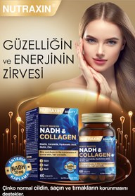 Resim Nutraxin Nadh Collagen 60 Tablet Tip1 Tip3 Hyaluronik Asit, Elastin, Seramid, Resveratrol Glutatyon 